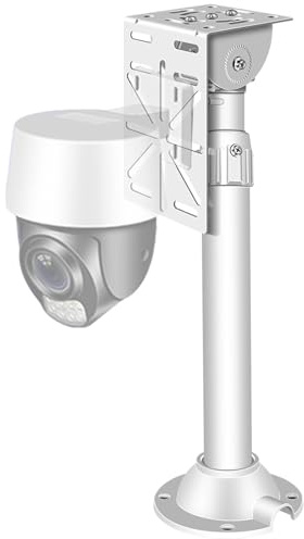 ERRULAN Outdoor Telescopic Security Camera Mount, 360° Rotatable Surveillance Pole Bracket, Waterproof CCTV Holder Column for Farm & Estate(30-60cm/11.8-23.6in)