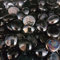 STONED® 200 Approx. Round Decorative Glass Pebbles/Stones/Beads/Nuggets 17-20 mm (Metalic Black)