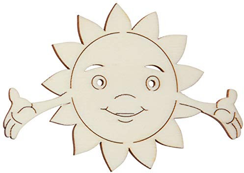 HOFMEISTER® Fensterbild aus Holz (Sonne mit Gesicht und 2 Händen)