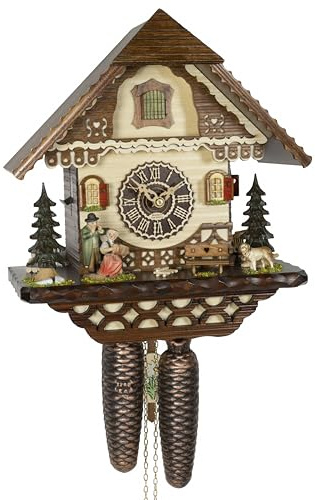 Trenkle Kuckucksuhr Schwarzwaldhaus, 8 Tage Werk, nußbaum
