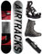 Airtracks Herren Snowboard Set Freestyle Freeride Board Waves Camber Wide 161 - Snowboard Bindung Master - Boots Star Black 40 - SB Bag