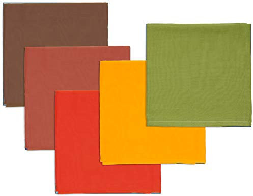 Bio Jahreszeiten Spieltücher 100% Bio-Baumwolle (kbA) GOTS zertifiziert, Herbst, 115 x 105 cm, 5er-Set