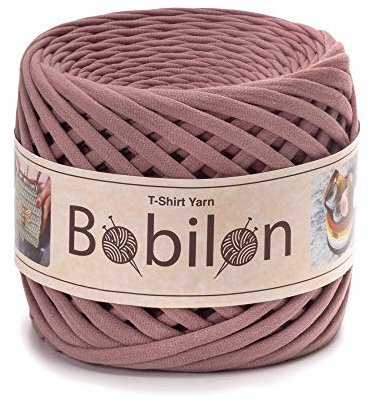 T-Shirt-Garn, Fettuccini- / Zpagetti-Stil, 7–9mm, zum Häkeln, Strickgarn, Knäuel, Bio, Makramee, Bändchengarn, 100 % Baumwolle, Jerseygarn, Flieder