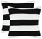 Alishomtll 2er Set Streifen Kissenbezug 50x50 cm Kissenhülle Weiche Dekorative Kissenbezüge Set Couchkissen Bezug mit Reißverschluss für Sofa Schlafzimmer, Schwarz Weiß