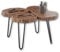 Stella Trading COLE MINI Couchtisch Baumscheibe Akazie Massivholz mit schwarzem Metallgestell - natürlicher Sofatisch für Ihren Wohnbereich - 78 x 56 x 72 cm (B/H/T)