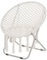 Outsunny Loveuse runder Gartensessel Sessel Mond Sessel papasan faltbar großer Komfort Makramee Baumwolle Polyester beige