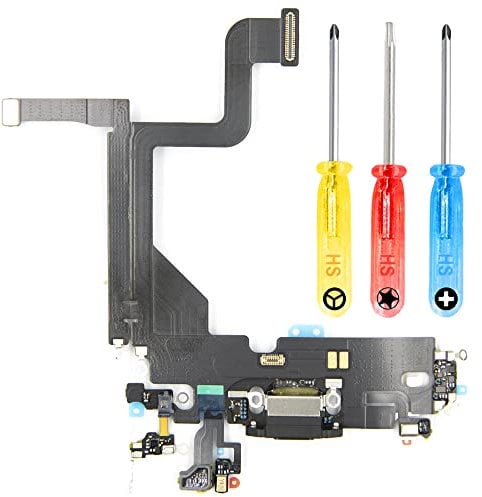 MMOBIEL Ladebuchse Kompatibel mit iPhone 13 Pro 2021 - Dock Connector Flex Kabel - Audio Jack/Mikrofon/Antenne Ersatz - Inkl. Schraubenzieher