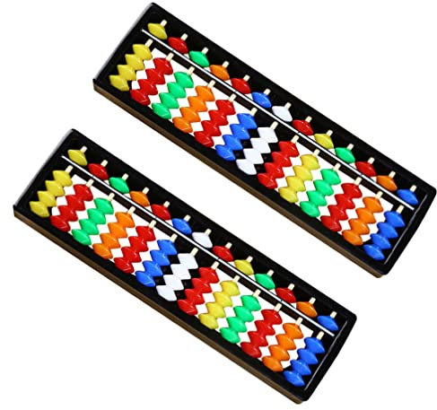 Toddmomy 2 StüCke Bunte Kunststoff Abakus Spielzeug FüR Kinder - Mathematisches Lernwerkzeug FüR Zuhause Und Klassenzimmer, FöRdert ZäHlen, Addition Und Subtraktion