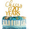 Tortenaufsatz Cheers 20 To Years – Gold Glitter Happy 20 Birthday Cake Topper, 20 Jahre Hochzeit Jahrestag Party Dekorationen, einseitig Gold Glitter Twenty Birthday Cake Decorations Supplies