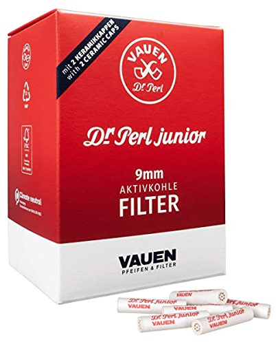 Dr. Perl Junior Aktivkohlefilter groß - 9 mm - Ju-Max 4 x 180er = 720 Filter - VAUEN