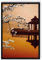 Pixxprint Kirschbaum am See, Poster im Bilderrahmen, Format: 38x30cm, Kunstdruck gerahmt