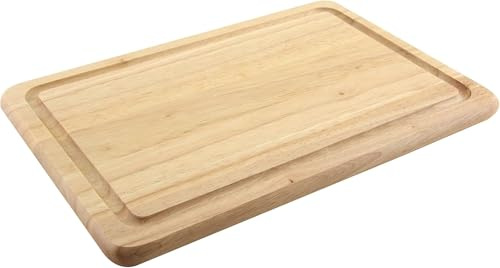 Tradeco direct® Hevea Wood Chopping Board Medium Sustainable Natural Wood Cutting Board 30cm x 20cm x 1.5cm