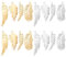UNICRAFTALE 16 Stück 2 Farben 4 Stile Edelstahl Feder Anhänger Blatt Verbindungs Charms 1.4-1.8 mm Loch Für Halskette Armband Schmuckherstellung, Ca. 26/33 mm Lang
