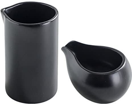 UPKOCH Sauciere Keramik Bunt Tasse Milchschaum 1 Set Kaffeemilch Creamer Pitcher Keramikmilchkrüge Western Food Socy Sauce Pitcher Keramikbeh?lter für Küche Milch Sauciere Schwarz