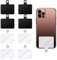 cobee Correa de cordón para teléfono celular, 8 parches de repuesto para teléfono con anillo de metal, cordón universal para teléfono celular parche de correa para protección(4 pcs blanco+4 pcs negro)