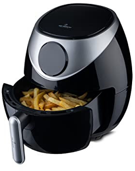 Just Perfecto Friteuse electrique à air chaud avec écran tactile - friteuse sans huile 1400W - petite friteuse air chaud 3,2L - friteuse air fryer 9 programmes suggérés