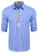 COOFANDY Hemd Herren Langarm Karriert Trachtenhemden Regular Fit Hemd Oktoberfest Karohemden Freizeithemden Plaid Shirt Oberteil Festhemd Bayrisches Hemd Männer Blau XL