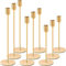 Tonsooze Kerzenständer Gold 9 Set, Metall Kerzenhalter Stabkerze Hoch Kerze Stand 33/28/24cm, Vintage Kerzen Ständer für Kerzenständer Dekorationen für Valentinstag Weihnachten Hochzeit Esszimmer