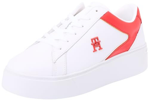 Tommy Hilfiger Zapatillas sneaker Mujer con plataforma, Weiß (Blanco), 37