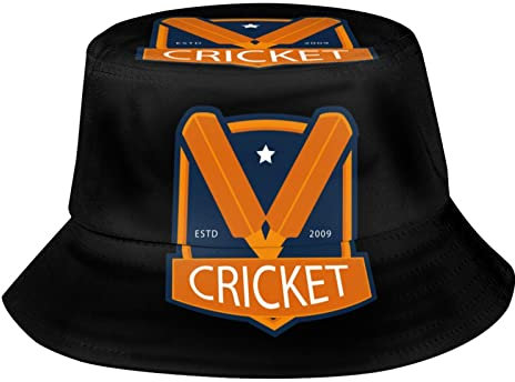 351 Herren Damen Bucket Mütze Cricket Sports Cricketschläger Strandhut Vintage Bucket Hat Uv-Schutz Eimer Hut Für Urlaub Freien Wandern