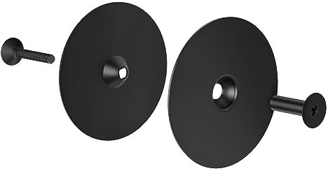 Door Hole Cover Plate,2-5/8 Diameter Round Deadbolt Cover Plate,Door Knob Hole Cover Plate,Door Lock Hole Filler Plate-(Matte Black) (1 Pack)