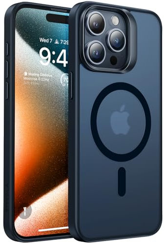 TORRAS für iPhone 15 Pro Hülle für Magsafe (Nr.1 Magnetkraft) [TOP Militärschutz & Profi-Titan-Kameraschutz] Zertifizierte Schutzkraft Hülle iPhone 15 Pro Case Matte Schwarz, Lstand Series