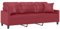 vidaXL Sofa 2 Sitzer, Couch mit Zierkissen, Liegesofa für Wohnzimmer, Polstersofa Sessel Relaxsofa Loungesofa Relaxcouch, Weinrot Kunstleder