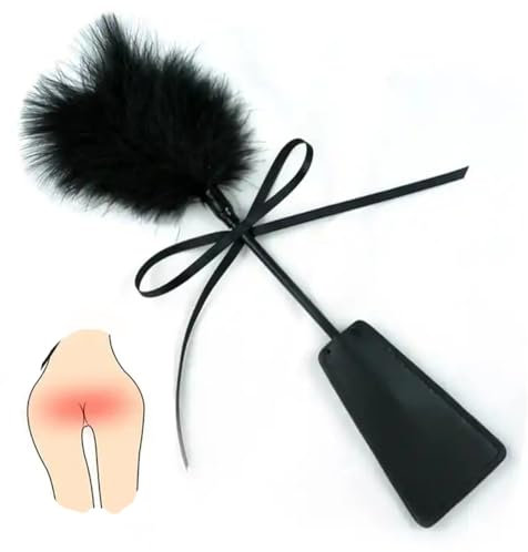HAZURE Accesorios de Ajuste Emocional de Plumas Negras para Jugar en la Cama