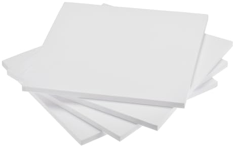 DMiotech Lot de 4 Feuilles de Mousse EVA Blanche de 25 cm x 25 cm x 10 mm pour les Arts et L'Artisanat