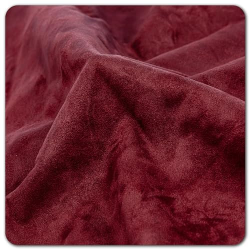 Folindo® Mikrofaserstoff Folie Rot 70 x 152cm - Selbstklebende Luftkanal Autofolie Blasenfrei - Wildleder Velours Optik Strech Dehnbar