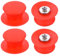 sourcing map 4 pomos universales de repuesto para tapa de olla, silicona resistente al calor, asas de sujeción para tapa de cocina, color rojo