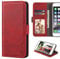 Suede Texture PU Leather Wallet Phone Case Compatible with Nokia 110 4G 2023, Magnetic Flip Cover with Card Slots and Full Protection (Red)
