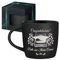 Maverton Tazza da caffè latte o tè in ceramica - 400 ml - Incisione personalizzata - Bicchiere con manico per bevande per Lei - Tazze da colazione per compleanno donna - Interno nero - laurea