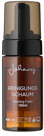 Johans® Reinigungsschaum 100ml zur Reinigung von Brille, Smartphone, Tablet, Kamera | Kombination Tuch