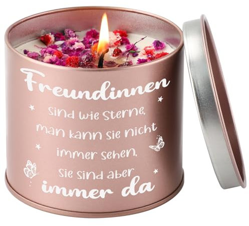 PRSTENLY Geschenke Beste Freundin Frauen Geburtstag, Beste Freundin Kerzenhalter Geschenke für Beste Freundinnen Hochzeit Ruhestand Müttertag Schwester Freundschaft
