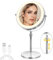 Cuteefun 8 Vanity Mirror with Lights, 1X/10X Magnifying Mirror on Stand, Adjustable Height & Brightness, 360° Rotation, Rechargeable Double Sided Light Up Makeup Mirror for Dressing Table, Bathroom