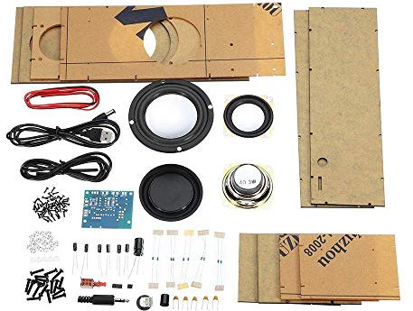 VBNCUUIOPO Planche d'expérimentation DC 5 V - Basses lourdes 2.1 canaux - Son surround actif à 360 degrés - Pour ordinateur, télévision, téléphones - Haut-parleur stéréo USB - Kit de production