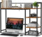 Desk Shelf Organizer, Desk Hutch for Computer Monitor, 4 Tier Desktop Display Rack, Wood Desktop Bookshelf Storage Rack for Home Office Dorm, Rustic Brown