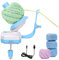 Domigard Yarn Winder, Electric Wool Winder for Crocheting, Automatic Yarn Ball Winder Yarn Spinner Roller, Ideal Helper for Knitting Lovers(Blue)