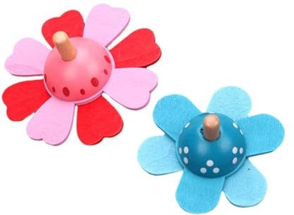 VICASKY 2st Hölzerner Kreisel Kinderspielzeug Led Blinkende Neuheit Tops Kognitives Spielzeug Kindergartenspielzeug Magnetisches Kreiselrad Neugier Spielzeug Lernen Spielzeuge Holz