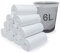 Dr.JIEER 240 Counts 1.2 Gal Small Bin Bags 3-6L Biodegradable Compostable Food Waste Bags,Pedal Caddy Bin Liners for Kitchen,White Trash Bags for Bathroom Toilet Office,Clear Rubbish Liners