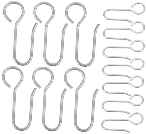 Ciieeo 120 Stück Vorhangschienenhaken Aus Verzinktem Stahl Drahtvorhanghaken Für Deckenvorhangschiene Rostfrei Und Robust Für Küche Bad Und Schlafzimmer