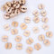 MIANRUII Pom Poms Buttons für Hüte - 50 Pcs herzförmige dekorative Holzknöpfe, umweltfreundliche DIY Handwerk Knöpfe für Kleidung, Scrapbooking, Home Decor & handgemachte Projekte
