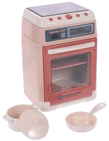 TOYANDONA Electric Mini Oven Toy for Boy Girl Safe Pretend Play Kitchen Appliance for Boys and Girls Fun Miniature Cooking Toy for Role Play and Creative Learning