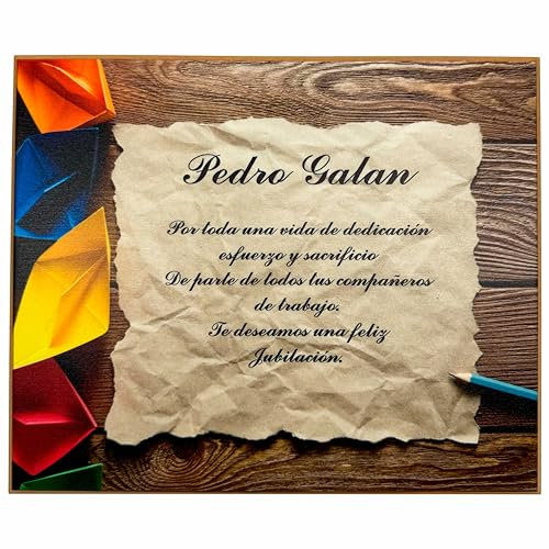Placa conmemorativa personalizada impresa
