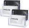 Uniclife 2 Pack Porte Carte de Visite en Acrylique pour Bureau 2 Fentes Support de cartes de visite transparent pour Organisateur de cartes de visite de bureau Support de cartes capacité de 120 cartes