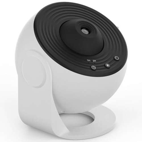 Proyector de Galaxia Dinámico con 13 Discos | Lámpara Cielo Estrellado LED 360° Rotación RGB y Temporizador Inteligente | Alimentación USB Dormitorios | Regalo Ideal para Niños Blanco