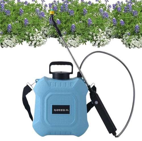 Electric Sprinkler – Electric Sprinkler with Battery | Garden Sprinkler with Battery Powered for Plants and Lawn, Rechargeable Garden Sprinkler with Nozzle for Outdoors
