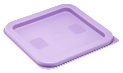 Vogue Hygiplas Square Purple Lid to fit, 1.5-3.5 Ltr | Color-coded for easy kitchen identification; helps prevent allergen cross-contamination in busy commercial setups.