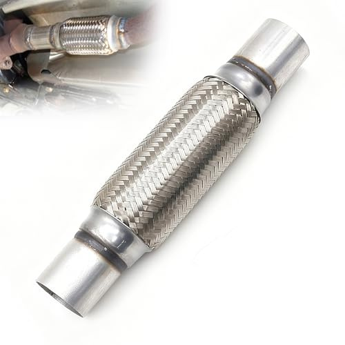 Flexrohr Auspuff 50 x 150 x 250 mm flexrohr Wellrohr aus Edelstahl, Doppelgeflecht Auto Hosenrohr Reparaturrohr für Reduzieren Sie Abgasgeräusche in Autos (50 * 150 * 250mm)